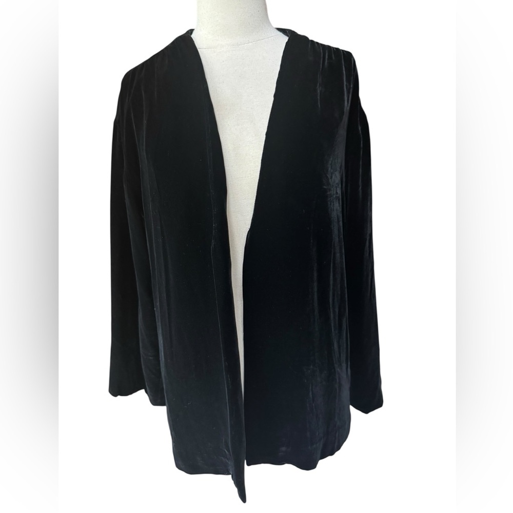 1980s Pierre Cardin Lined, Velvet Open Blazer